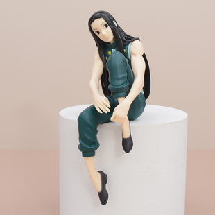 跨境 全职猎人 伊路米 伊尔迷 压泡面 坐姿 车载手办模型摆件盒装