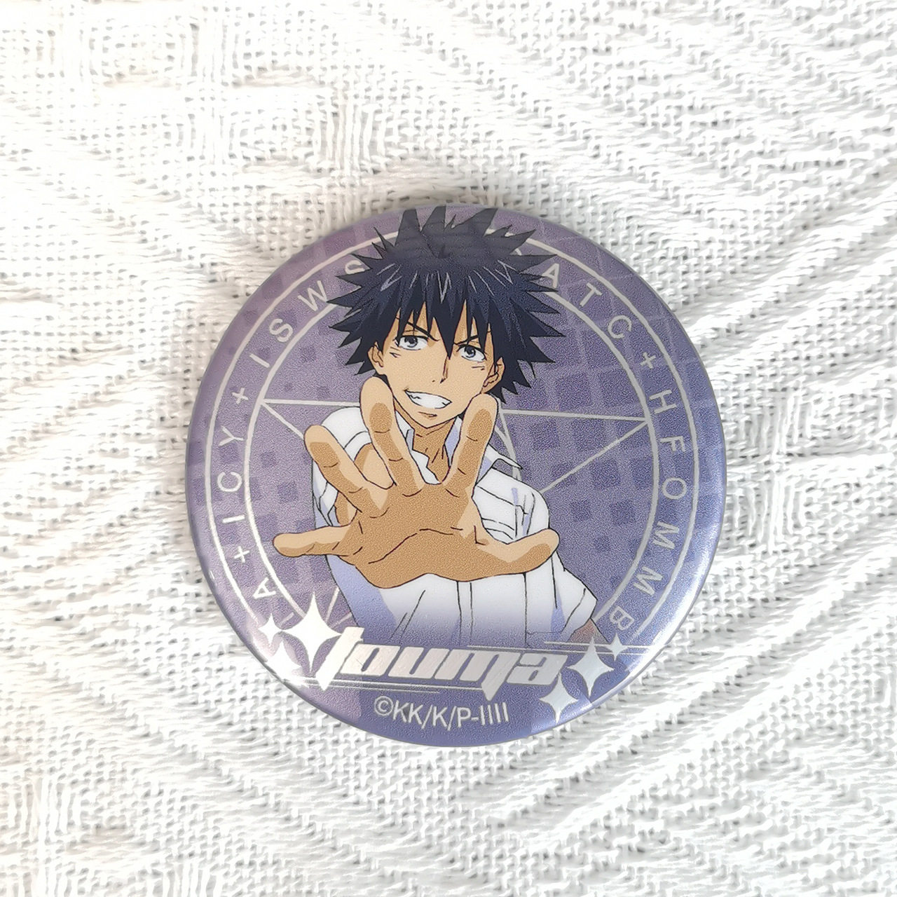 跨境 正版魔法禁书目录 炮姐动漫周边御坂美琴一方通行双闪马口铁