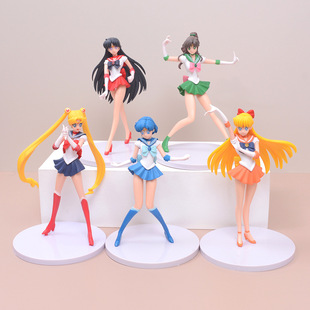 跨境 5款美少女战士SQ手办站姿水兵月火野丽水野亚美木野真琴蛋糕
