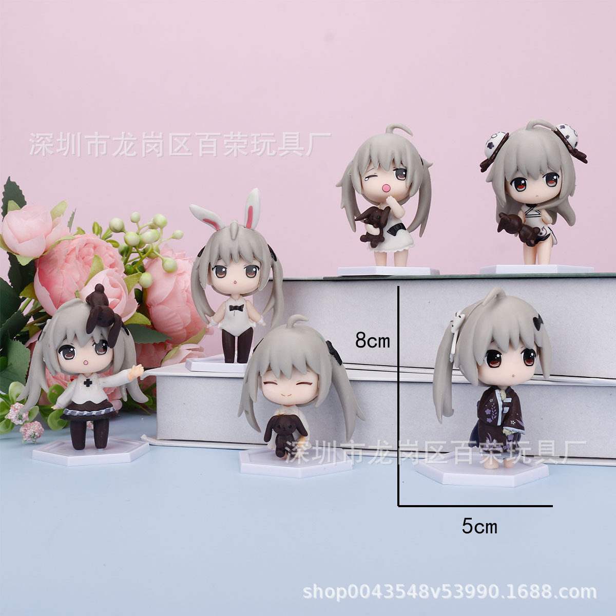 跨境 缘之空Q版抱兔穹妹6件套 穹妹周边手办摆件桌面摆件盲盒扭蛋,模玩/动漫/周边/娃圈三坑/桌游,手办/手办景品,淘宝优惠券,粉丝福利购,淘宝优惠卷