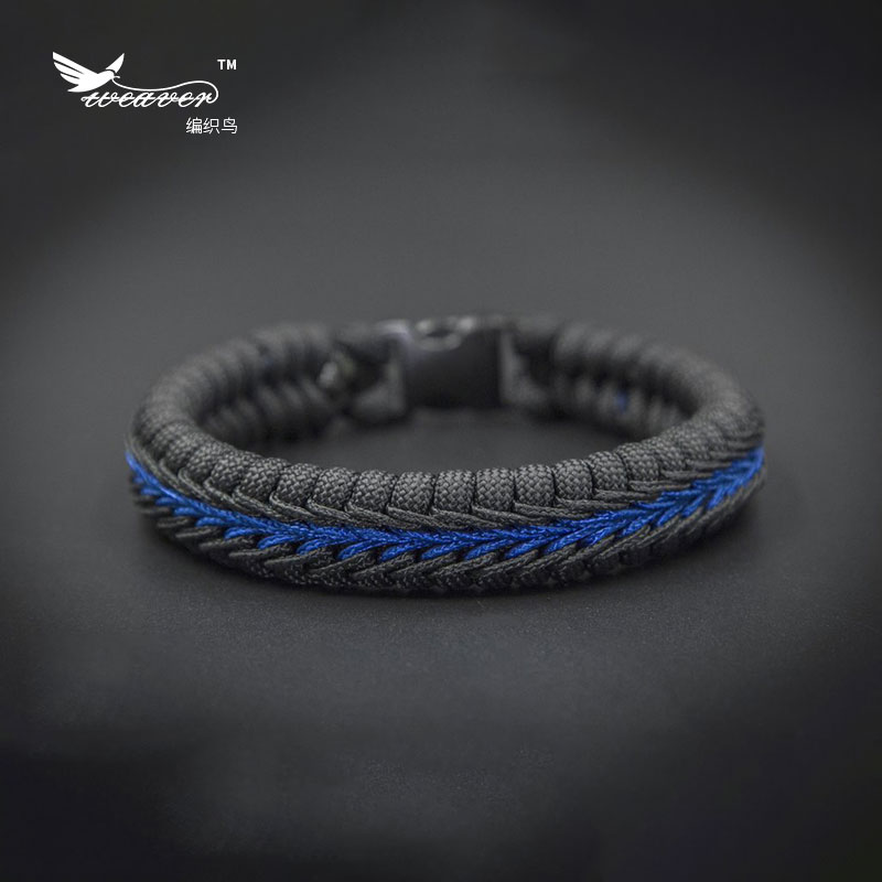 编织鸟订制伞绳编织手镯 7芯伞绳编织手链 足球运动手环 篮球手环