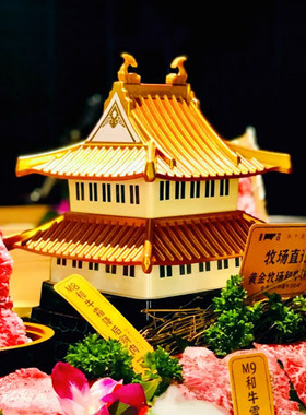 寿司盒刺身套餐造型盒寿司盛器漆器餐具日式餐厅寿司塔三层塔宝塔