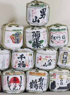日本寿司料理店摆设品酒店寿司店装饰日式装饰酒樽酒桶日本盛酒樽
