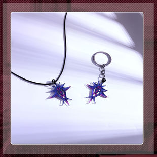 朱耀星同款周边项链 游戏头七怪谈朱老板钥匙扣二次元cos吊坠