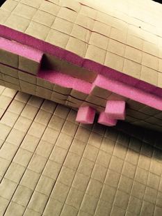 双面背胶红色海绵珍珠棉垫 台挂历层层贴年画垫片 厚度颜色可定