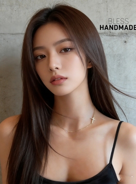 含金量5%欧美风14KGF十字架项链