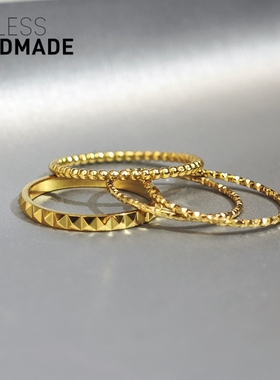 含金量5%进口14K金色豆豆戒圈