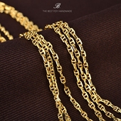 BLESS意大利小猪鼻项链925纯银18K金色切面锁骨链项链女裸链素链