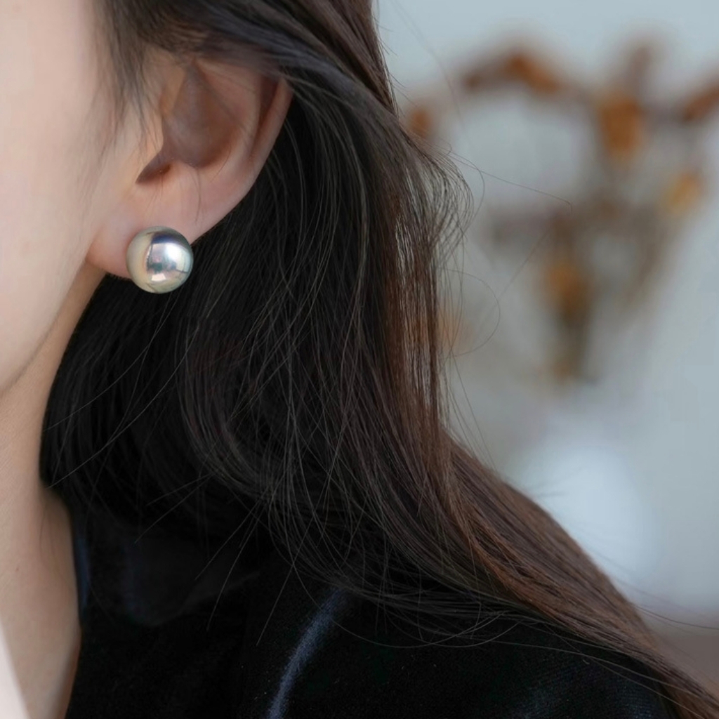 睡觉洗澡不摘大溪地极光灰珍珠