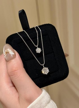 可以一辈子的莫桑钻项链