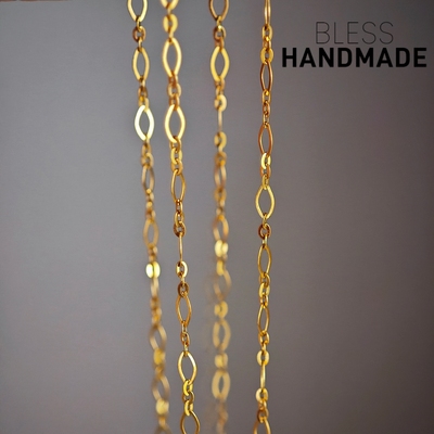 含金量5%14K金复古蕾丝闪片项链