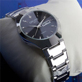 时尚 机械手表潮流青年石英表 手表钢带防水学生钨钢情侣对表男士