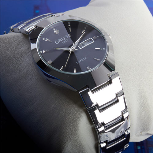 时尚风学生钨钢男士机械情侣对表