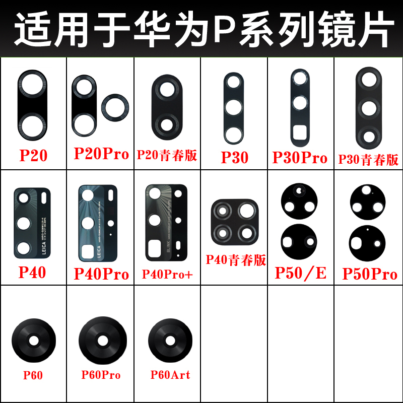 适用于华为P50摄像头玻璃镜片
