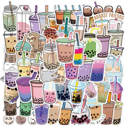 50PCS Cute Drink Anime Stickers Aesthetic Kawaii Laptop Toys