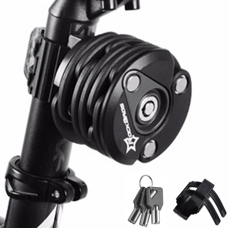 洛克兄弟单车锁轻便折叠安全防盗