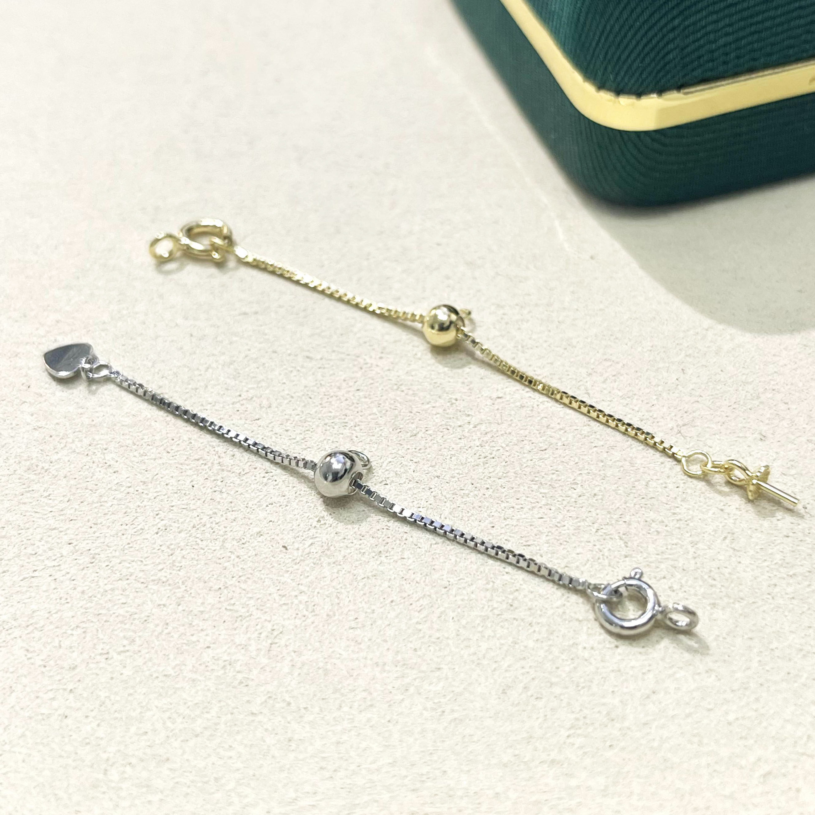 DIY珍珠配件 S925纯银时尚百搭手链 延长链 盒子链伸缩链尾链,饰品/流行首饰/时尚饰品新,链条,淘宝优惠券,粉丝福利购,淘宝优惠卷