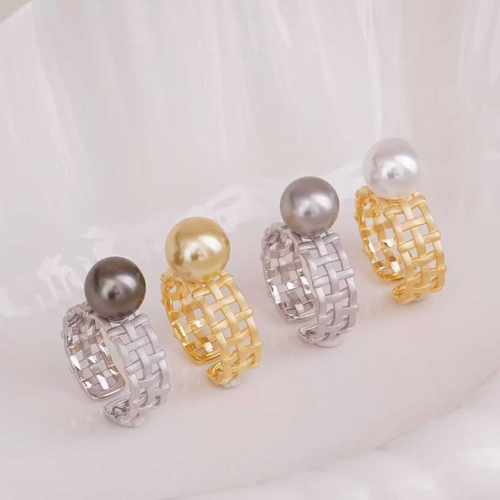 S925银编制款戒指空托