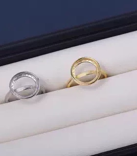 S925纯银简约光面马贝珍珠戒指