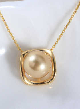 S925纯银简约方形新款精致空托