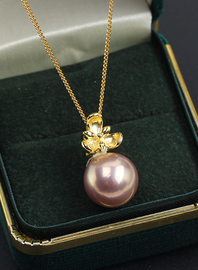 精致独特珍珠项链吊坠空托DIY