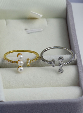 S925纯银精致极细新款珍珠配件