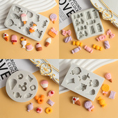 糖果模具硅胶棒棒糖爱心冰激凌巧克力翻糖蛋糕小装 饰插牌烘焙工具