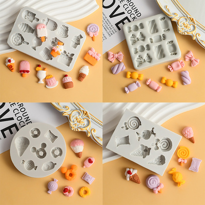 糖果模具硅胶棒棒糖爱心冰激凌巧克力翻糖蛋糕小装饰插牌烘焙工具