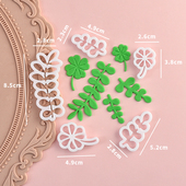 翻糖叶子四叶草花树叶清香木树叶切摸小清新蛋糕烘焙装 饰模具切模