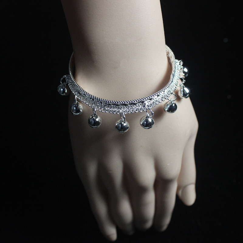 民族风 藏银苗银儿童手镯手环首饰品 舞蹈铃铛苗银手镯手环在类目 饰品/流行首饰/时尚饰品新, 手镯中 - 来自Buy2taobao.com提供专业的淘宝代购服务