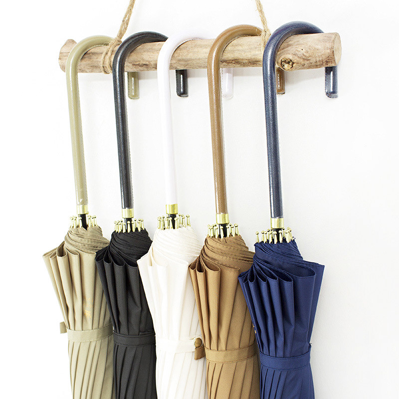 小清新森系复古素色英伦风晴雨伞