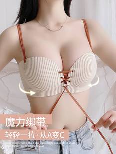 内衣女小胸聚拢绑带无钢圈半杯性感文胸罩收副乳防下垂调整型套装