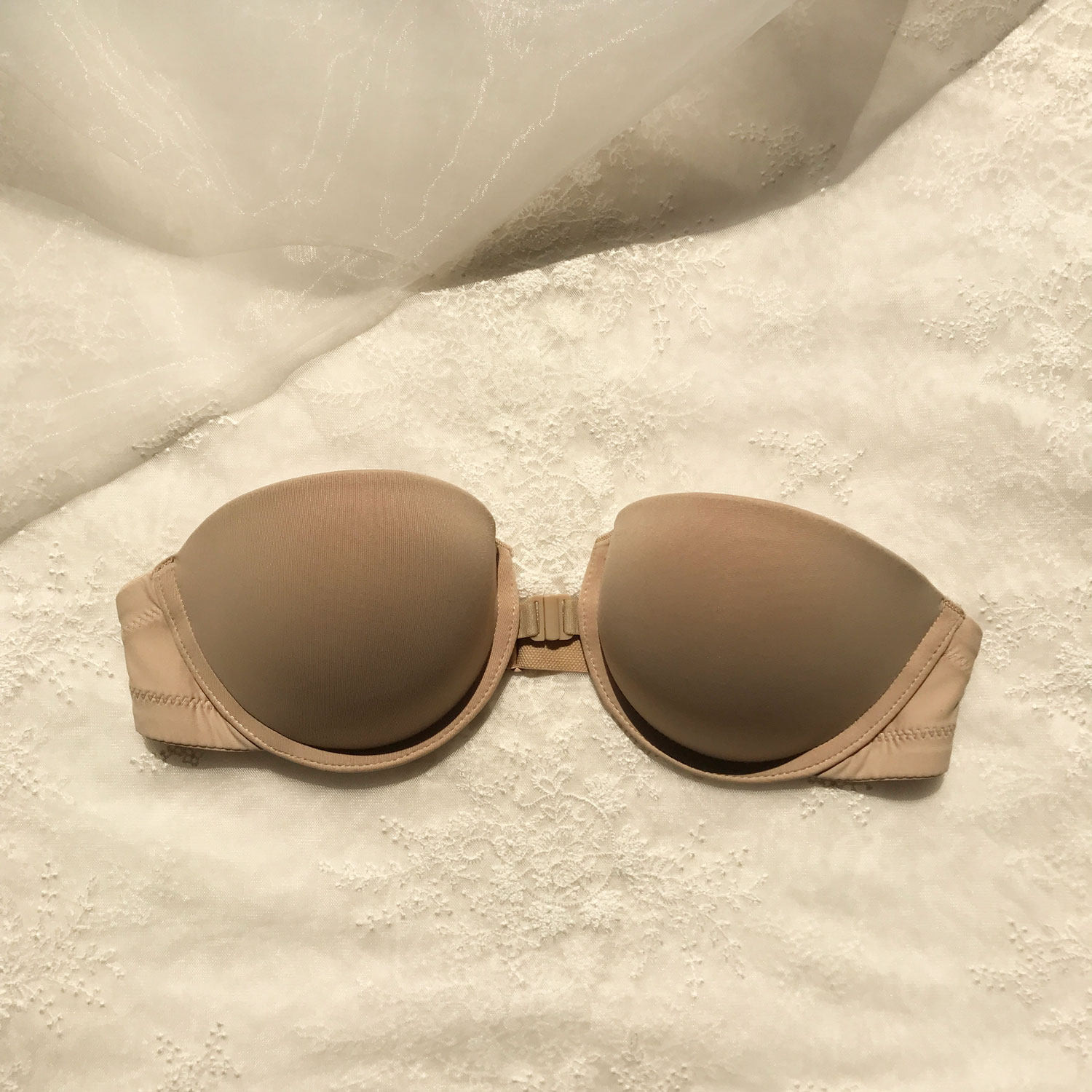 奇迹前扣式日系婚纱礼服抹胸半杯隐形防滑不掉无肩带文胸聚拢前扣