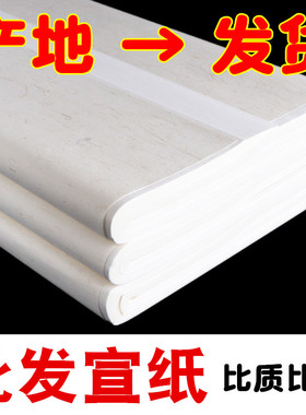 白色空白宣纸 三四六八尺对开 毛笔书法工笔国画生宣半生半熟熟宣