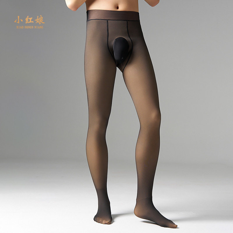 性感男士假透肉光腿神器连裤袜