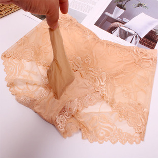 超薄透明男穿蕾丝内裤按摩硅胶粒冰丝囊袋自爽飞机jj套丝袜三角裤