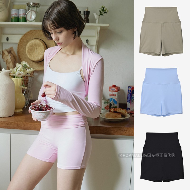 运动叠穿三分裤瑜伽短裤