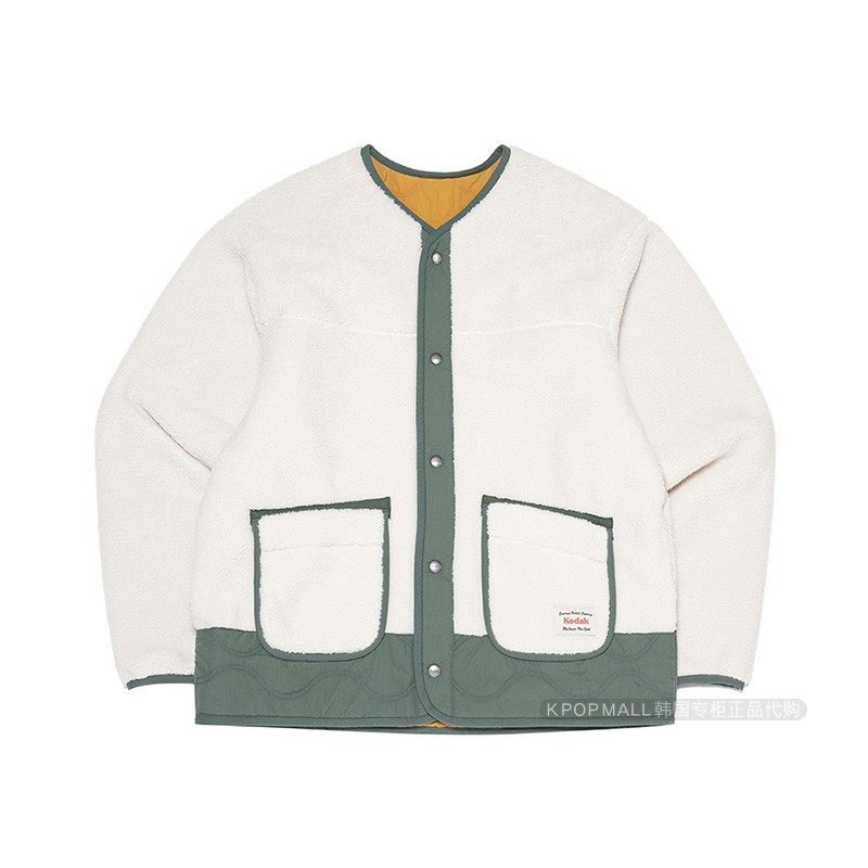 韩国代购 KODAK 秋季新品男女同款休闲保暖抓绒双面穿夹克外套