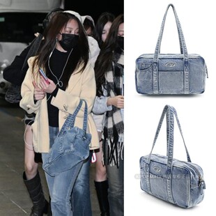 ODD STUDIO韩国代购Hearts2Hearts CARMEN同款个性签名帆布包正品