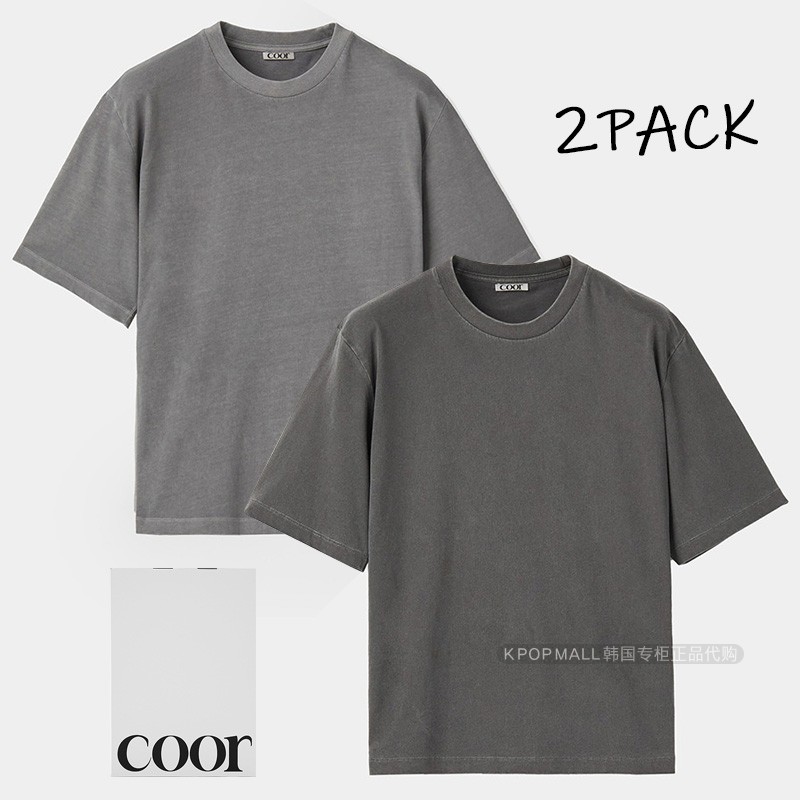 COOR短袖T恤休闲肥版着色染色