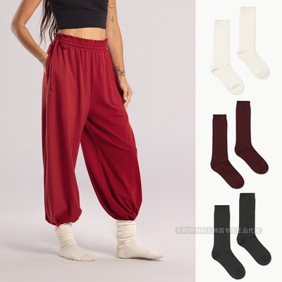 韩国代购 BUDHI MUDRA 女款脚背上的BM字母 BM loose socks 袜子