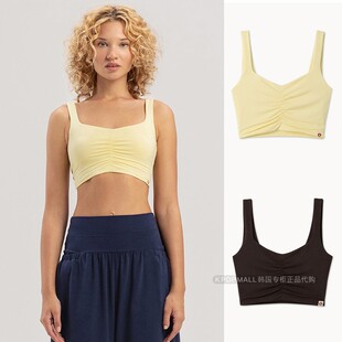 25年新品 MUDRA 舒适吸汗方领纯色宽肩带瑜伽文胸 BUDHI 韩国直邮