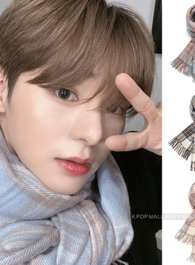 韩国代购ODDSTUDIO 朴慧成VANNER明星同款21种普通款针织格子围巾