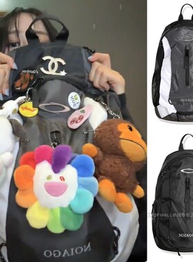 韩国正品代购NOIAGO 金玟池Newjeans MINJI同款 多用途商标双肩包