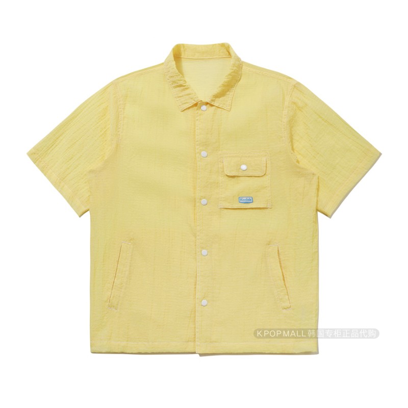 柯达黄色夏季透气速干短袖衬衫