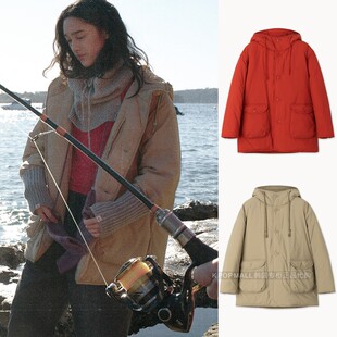 直邮 连帽肥版 BUDHI 25秋男女新品 防寒保暖羽绒服 MUDRA 韩国代购