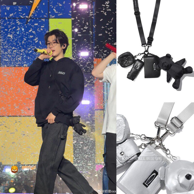 【KPOPMALL】SEVENTEEN团全圓佑同款小熊钥匙扣包包挂件 韩国代购