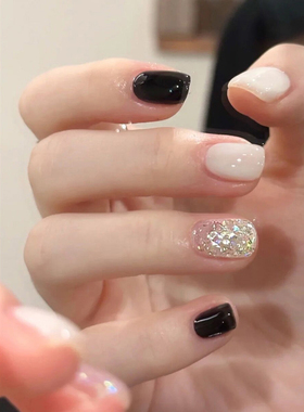 免烤不可撕拉指甲油水性安全无毒显白百搭快干黑色亮晶晶不可剥