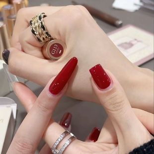 小颖美甲 高级红色系列套装 透红酒红牛血红 指甲油胶 15ml大方瓶