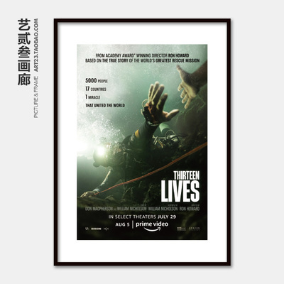 国外经典电影海报十三条命 Thirteen Lives卧室墙壁有框装饰挂画
